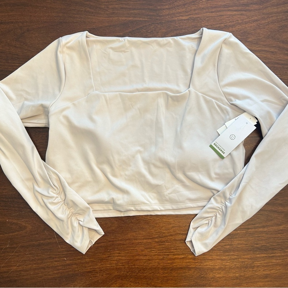 Gilly Hicks Cream Long Sleeve Top
